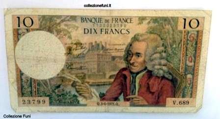 Banconota. France Dix Francs ...